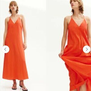 XS Red Linen-like Dress